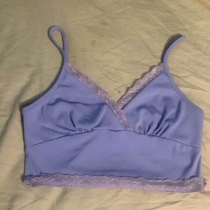 Purple lace tank top size S